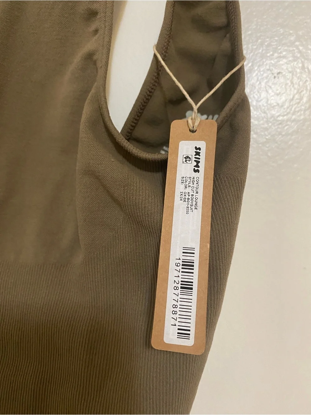 SKIMS Contour High Cut Bodysuit - Olive